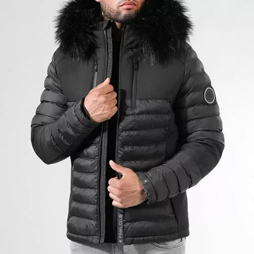 De gros 🥰 Doudoune Night Shark Avec Fourrure Noire 0012 Noir de Final Club 😀 -Final Club Soldes final club 314399 FINAL 1150510 0012 20221005T104631 03