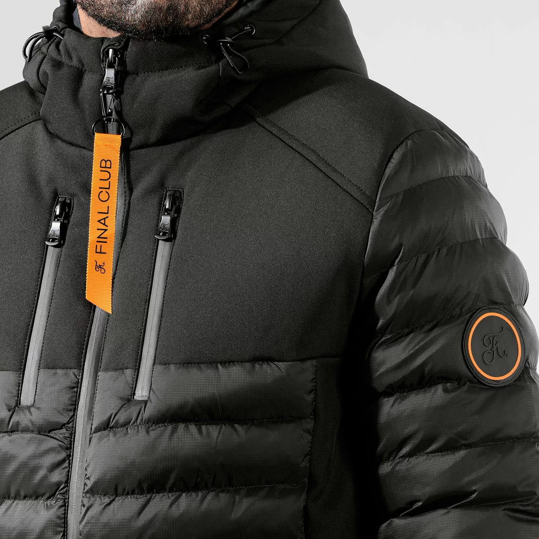 Top 10 😉 Doudoune Night Shark Noir Orange 0013 Noir de Final Club 😍 4 Top 10 😉 Doudoune Night Shark Noir Orange 0013 Noir de Final Club 😍 – Image 2