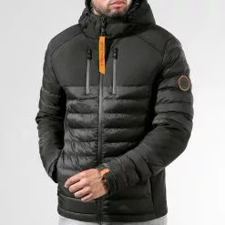 Top 10 😉 Doudoune Night Shark Noir Orange 0013 Noir de Final Club 😍