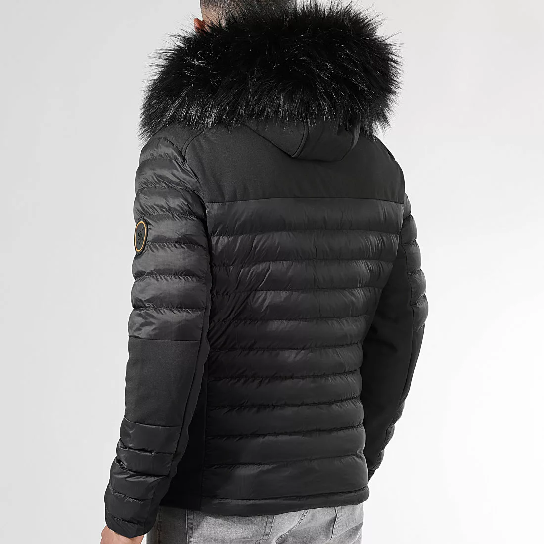 Grosses soldes 👍 Doudoune Night Shark Noir Orange Avec Fourrure Noire 0014 Noir de Final Club 😀 6 Grosses soldes 👍 Doudoune Night Shark Noir Orange Avec Fourrure Noire 0014 Noir de Final Club 😀 – Image 4