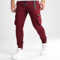 Promo ✔️ Pantalon Cargo 996 Bordeaux de Final Club ✨
