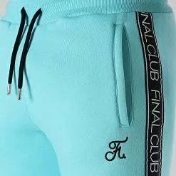 Grosses soldes 👏 Pantalon Jogging A Bandes et Broderie 1001 Bleu Pastel de Final Club 🤩 -Final Club Soldes final club 317672 FINAL 1001 20220628T144315 02