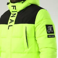 Acheter ❤️ Doudoune Longue Capuche Dark Interstellar 0024 Jaune Fluo de Final Club 🎉 -Final Club Soldes final club 318094 1150510 0024 20221018T154944 02