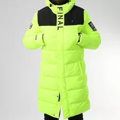 Nouveau 🥰 Doudoune Longue Chauffante Comme Des Loups X Final Club Dark Interstellar Limited Jaune Fluo 👏 -Final Club Soldes final club 318095 1150510 0020 20221018T154850 01