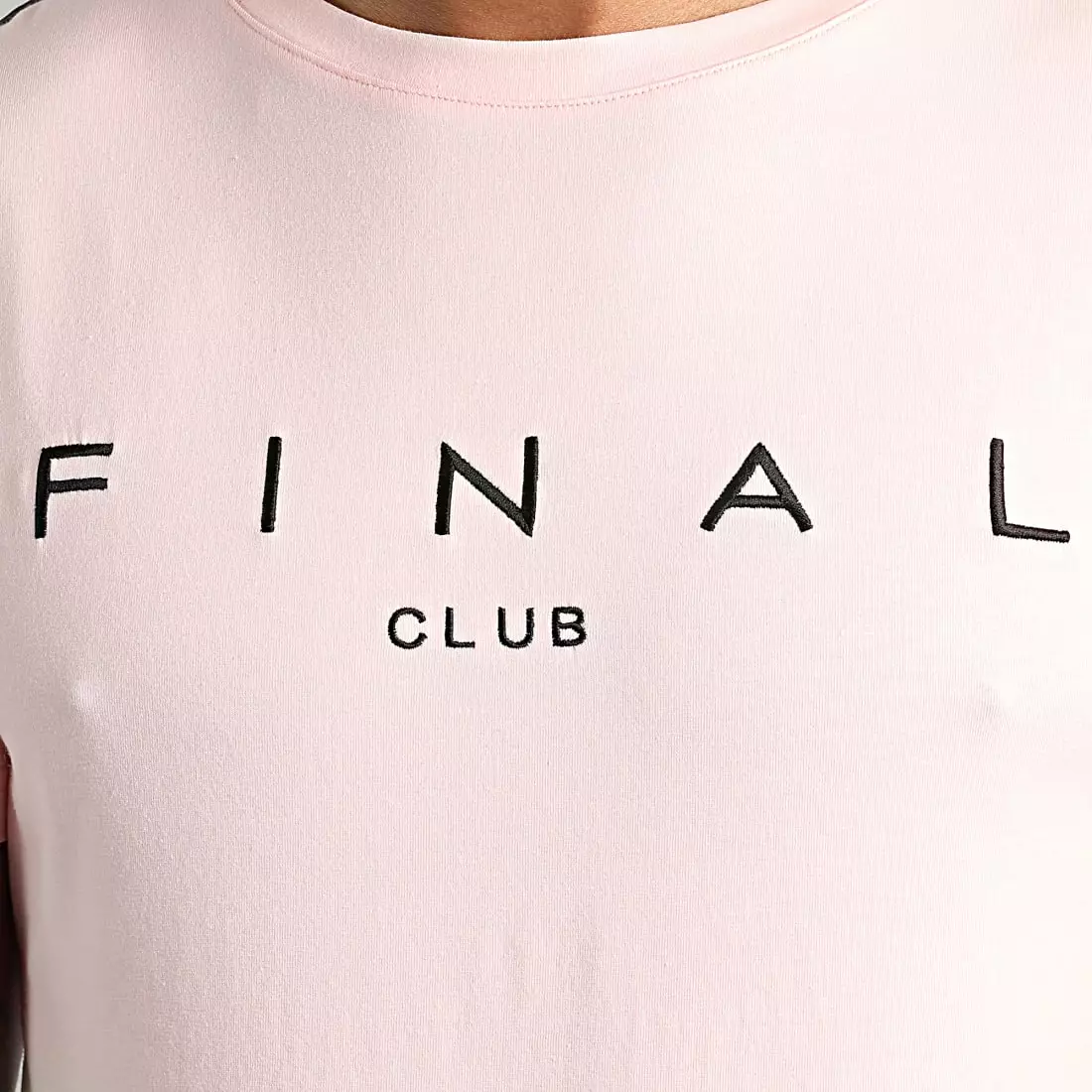 Le moins cher 💯 Tee 👕 Shirt A Bandes Logo Premium Fit 1008 Rose Pastel de Final Club 🥰 4 Le moins cher 💯 Tee 👕 Shirt A Bandes Logo Premium Fit 1008 Rose Pastel de Final Club 🥰 – Image 2