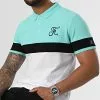 Acheter 😀 Polo Tricolore Avec Broderie 952 Blanc Noir Bleu Pastel de Final Club 😍 -Final Club Soldes final club 320203 FINAL 952 20220617T073411 01